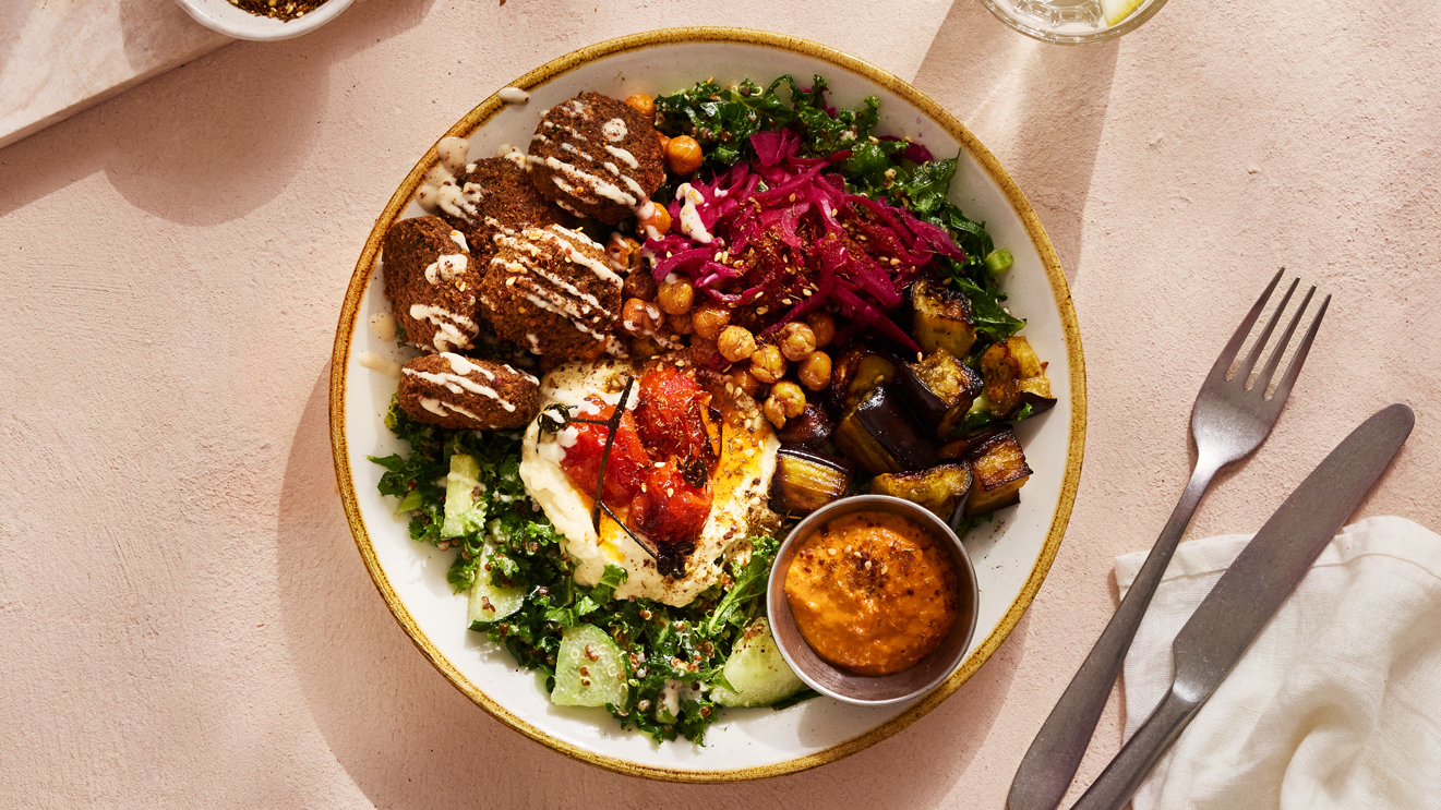 Falafel & Aubergine Bowl 